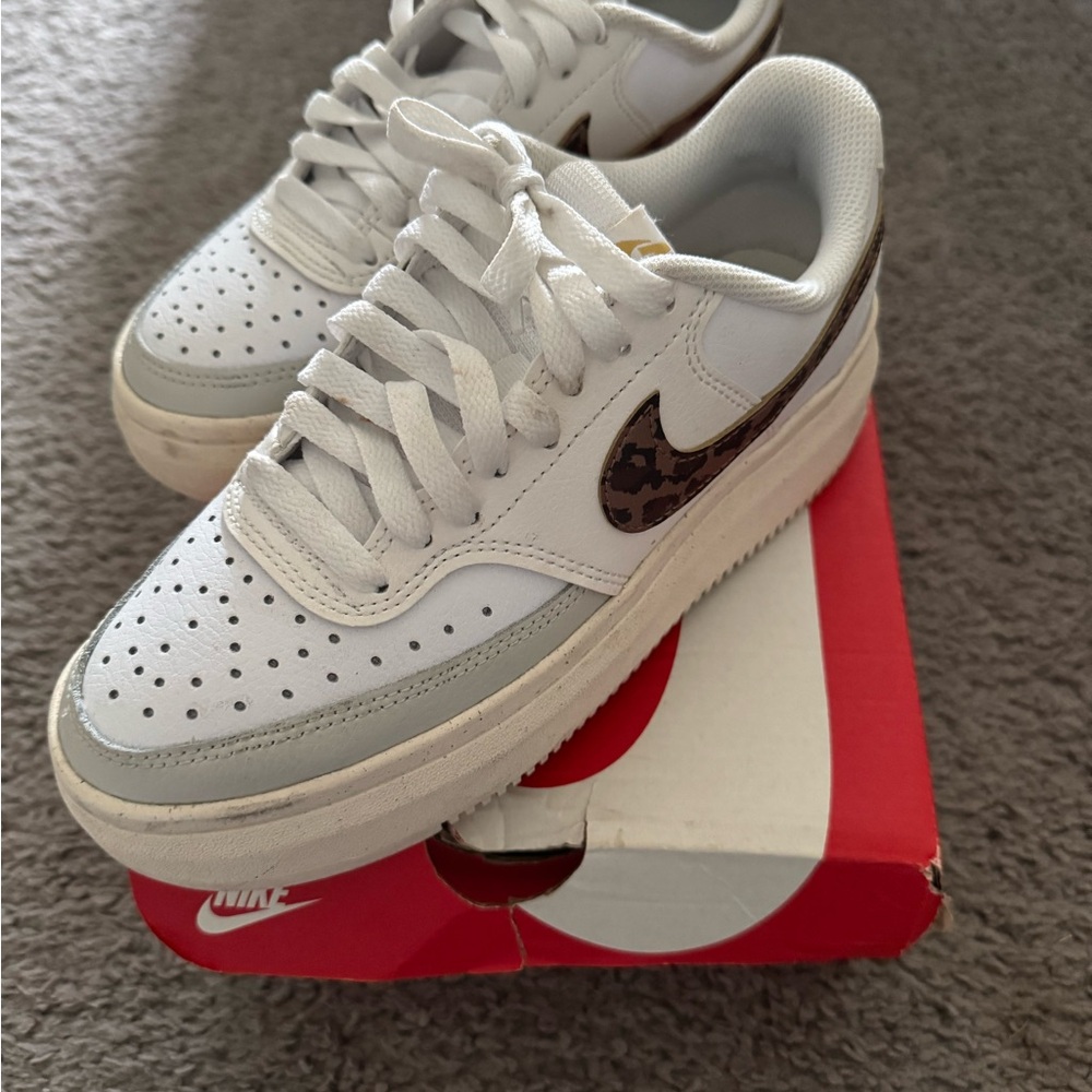 Nike White and Gray Shoes